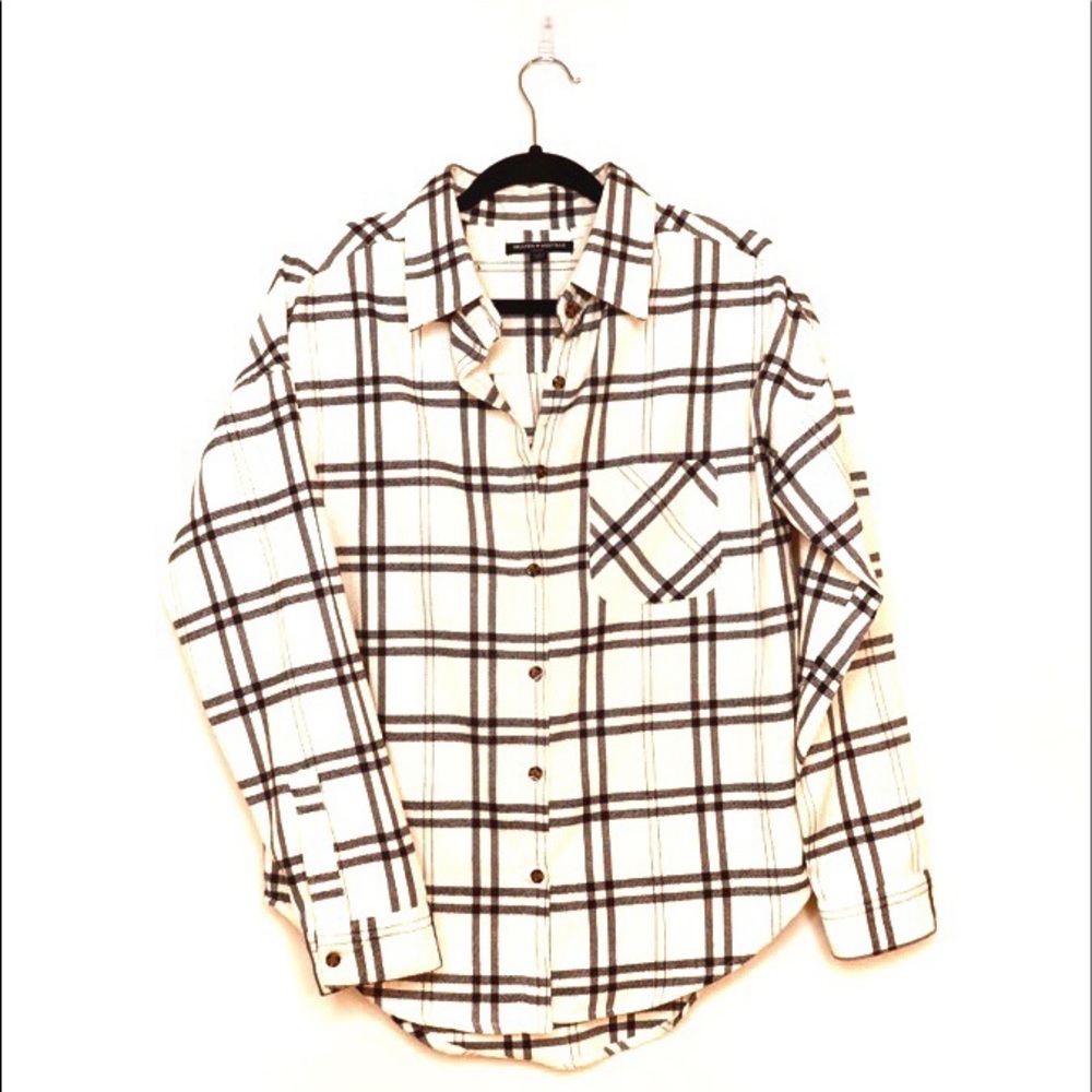 Brandy Melville Long Sleeve Plaid Shirt
